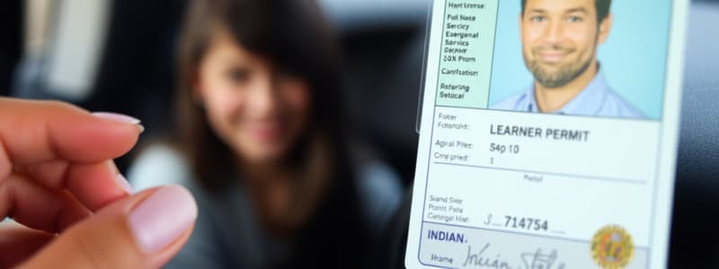 Indiana Residency and Driver License Quiz