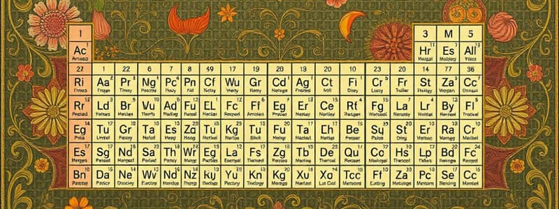 Periodic Classification of Elements