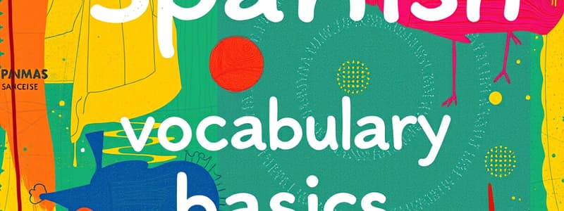 Basic Vocabulary and Grammar Quiz