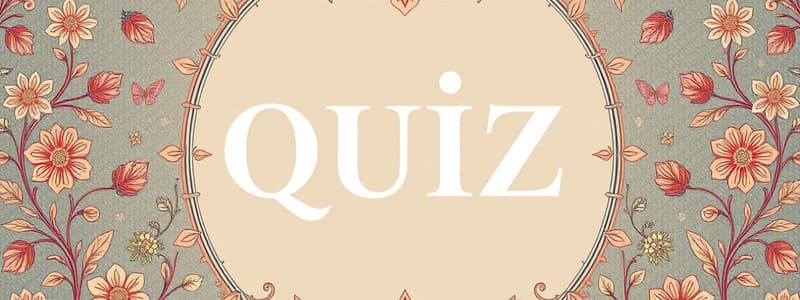 Blank Quiz Overview