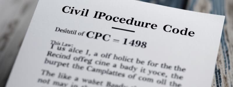 Civil Procedure Code 1908: Definition Clause