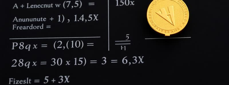 Finanzmathematik - Zusammenfassung