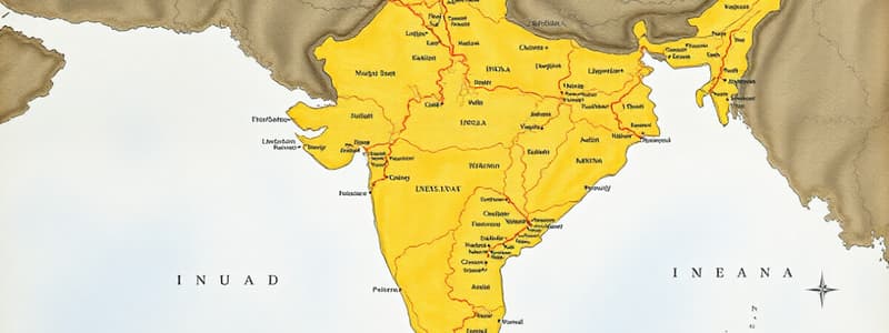 Indian Railway Map and Bordering Countries