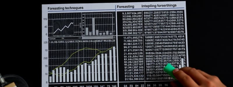 Statistics Sampling Methods and Forecasting