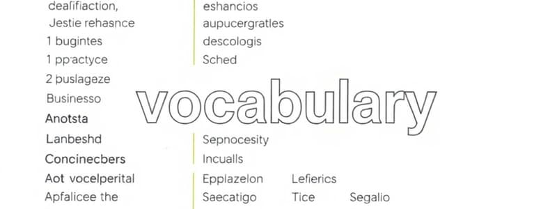 Vocabulario Español - Inglés (Negocios)