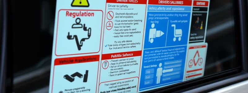 Driver and Vehicle Regulations Quiz