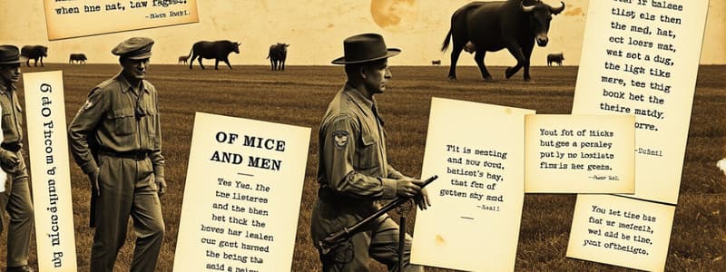 Of Mice and Men Quotes Flashcards