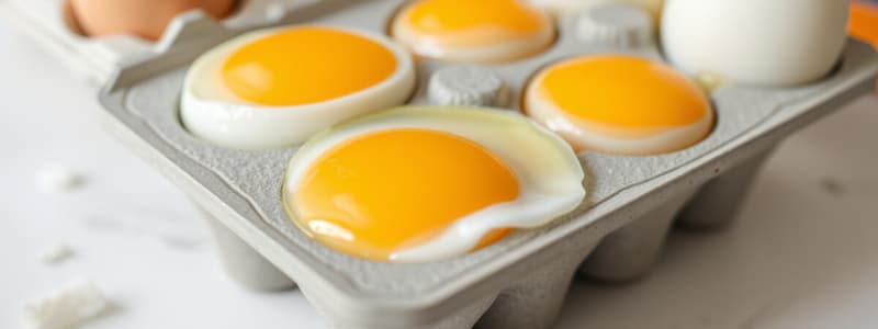 Foods Chapter 18: Functions of Eggs Study Guide