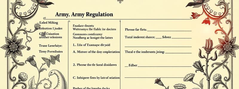 NCOER Evaluation Report Quiz