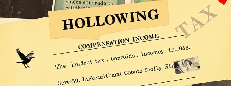 Withholding Tax on Compensation in the Philippines