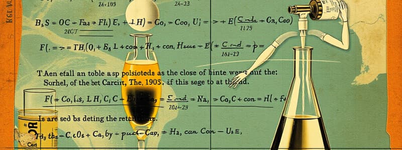 Parts of A Chemical Equation Quiz