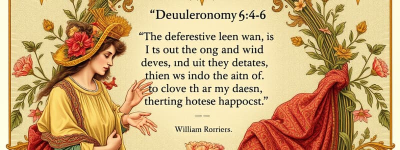 Bible Verses: Deuteronomy 6:4-6 Flashcards