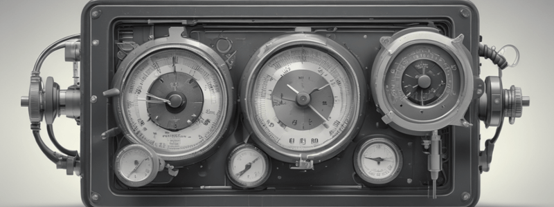 Instrument Sensing Elements and Pressure Measurements