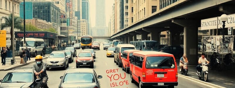 Impact of Traffic Jams in Urban Areas