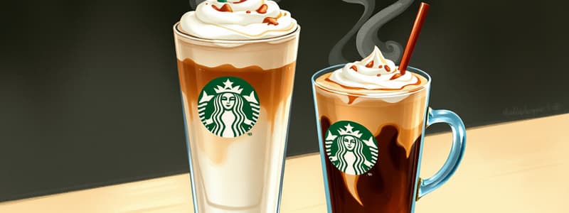 Starbucks Training Drink Recipes