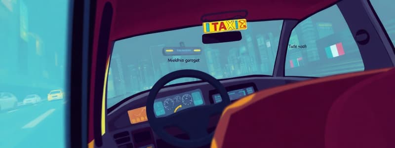 Taxi Vocabulary and Phrases