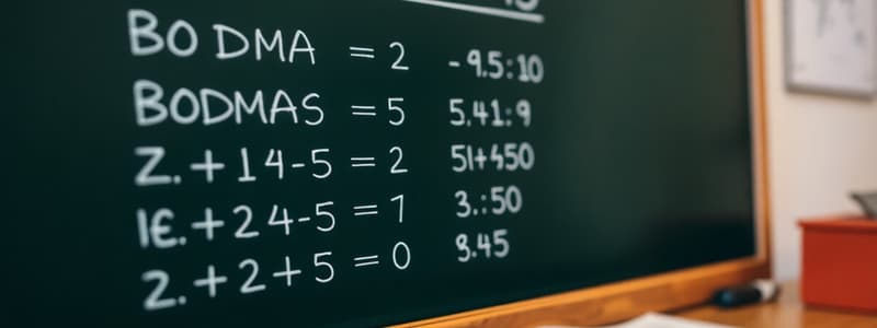 Mathematics Operations and BODMAS Rules