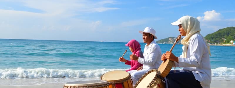 Keluarga Berkelah di Pantai