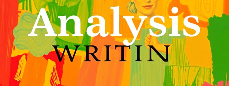 Analysis Text Writing Techniques