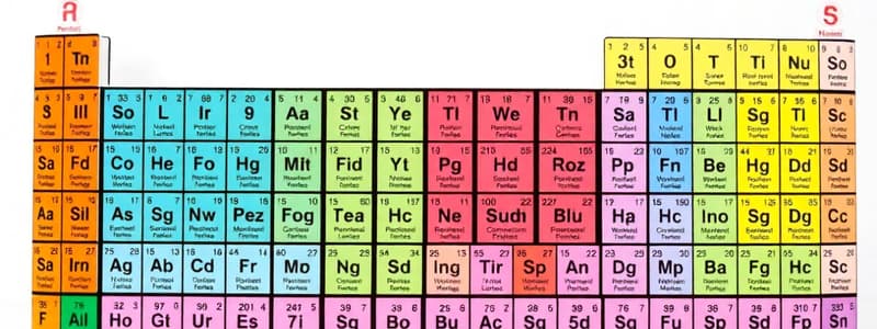 The Periodic Table and Element Properties