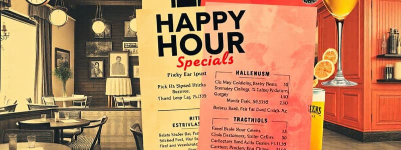 Happy Hour Specials