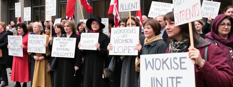 Suffragettes Protests and Arrests