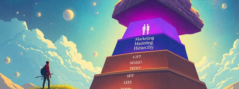 Introduzione al Marketing e Piramide di Maslow