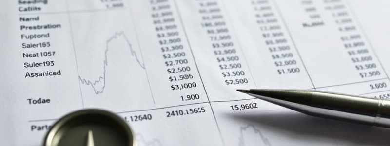 Financial Statement Analysis Quiz