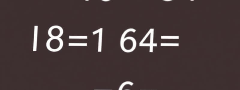 Negative Numbers and Integer Operations