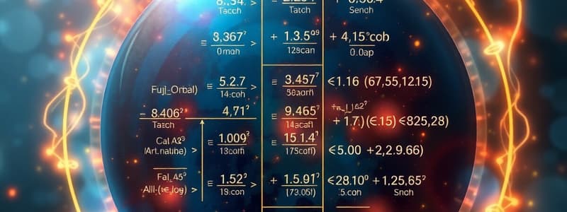 Chemical and Electrical Calculations Quiz