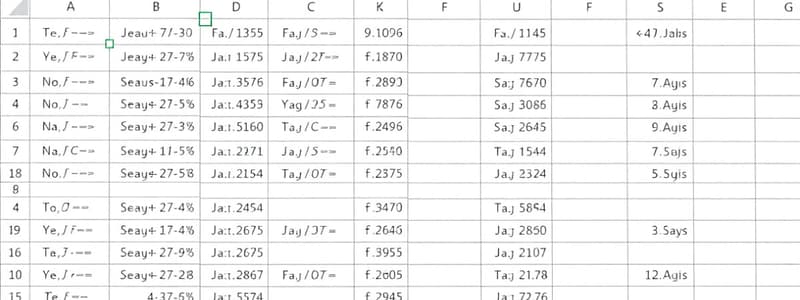 Fonctions Excel: GAUCHE, SI, RECHERCHEV