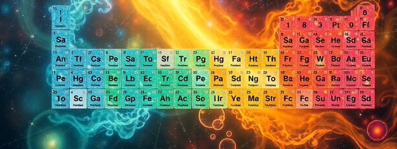 Chemistry: The Periodic Table Quiz