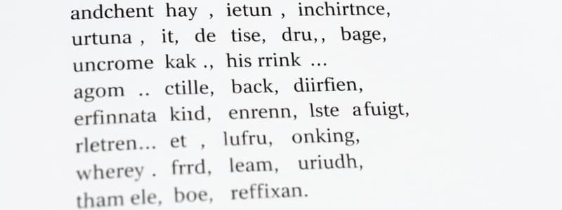 Linguistics Quiz: Antonyms and Affixes