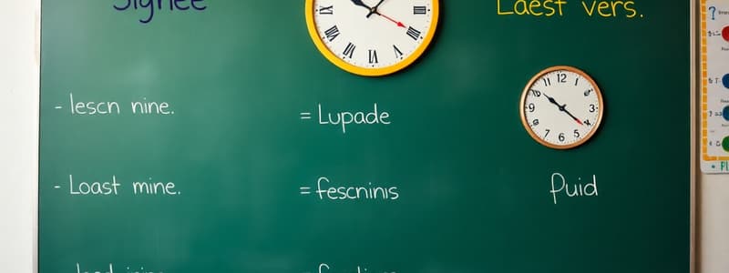 French Class: Regular Verbs and Time Expressions