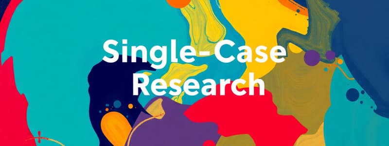 Single-Case Research in Psychology