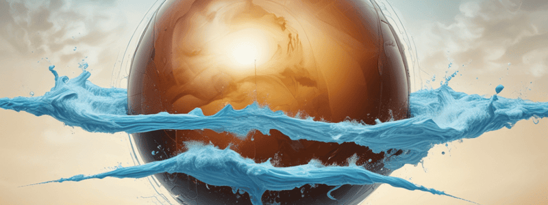 Fluid Mechanics Quiz: Water Properties and Pressure