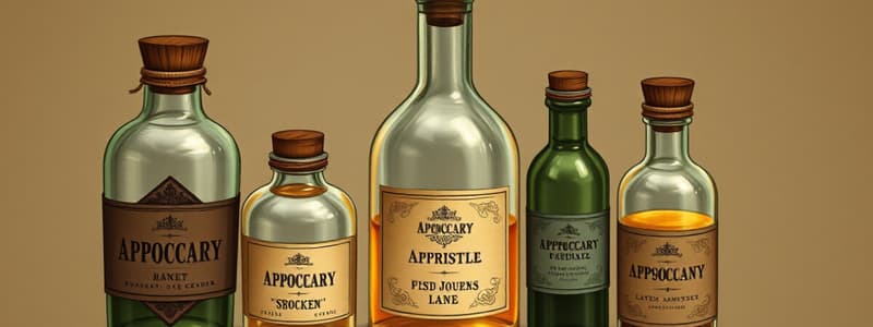 Metric and Apothecary Conversions