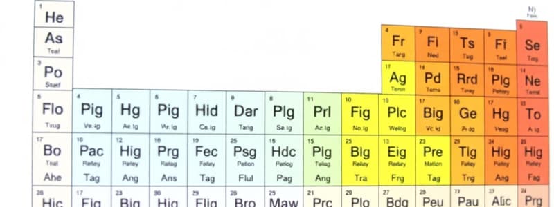 Periodic Table Overview and Trends