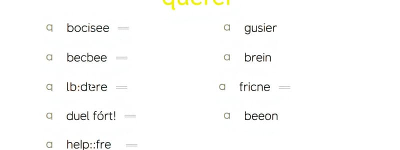 Preguntas con 'Querer', 'Preferir' y 'Tener'