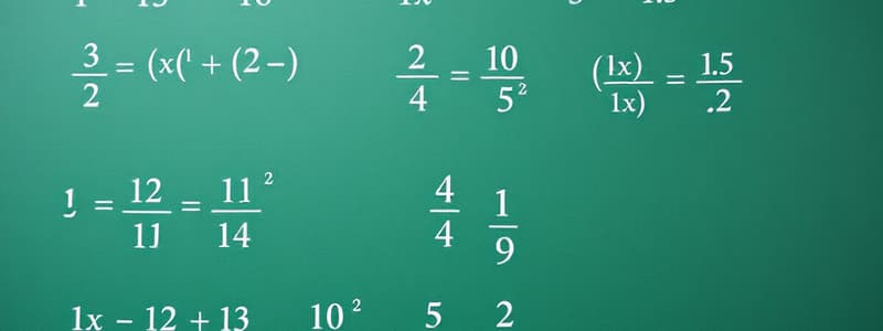 Adding and Subtracting Algebraic Fractions