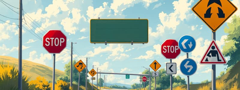 Traffic Signs and Their Meanings Quiz