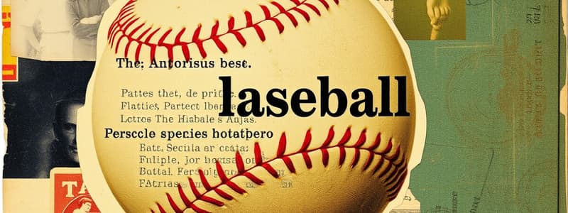 Baseball Vocabulary in Spanish