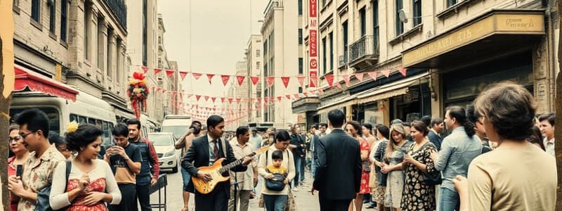 Street Scene: Musical Performance and Festivities