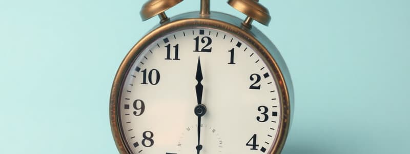 Time Management and History of Timekeeping