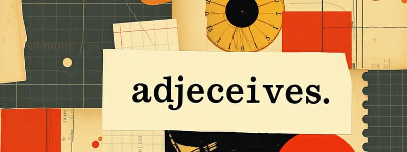 Flashcards de Adjectivos para Clases