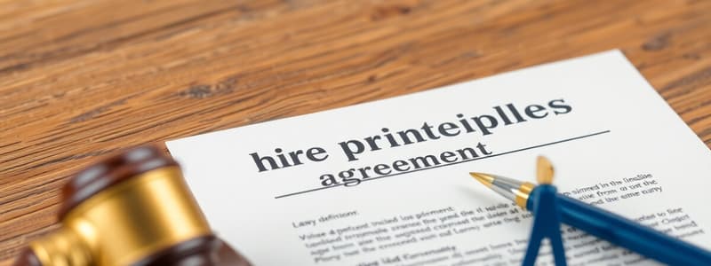 Law and Hire Purchase Agreement Quiz