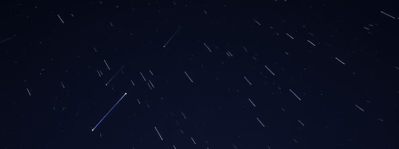 Astronomy Flashcards on Meteor Showers