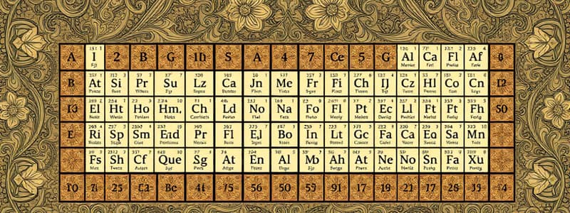 Chemistry: Periodic Table & Classification