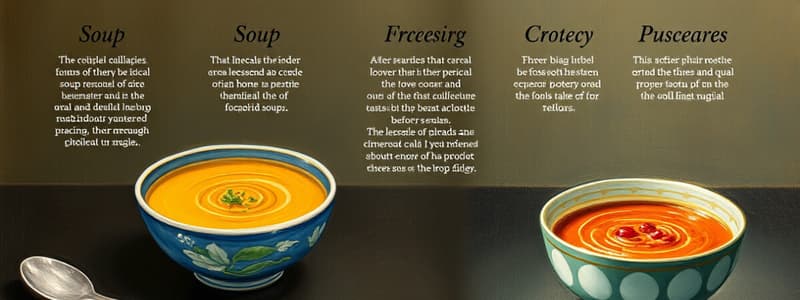 Soups Classifications Quiz