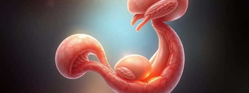 Foregut Development Quiz